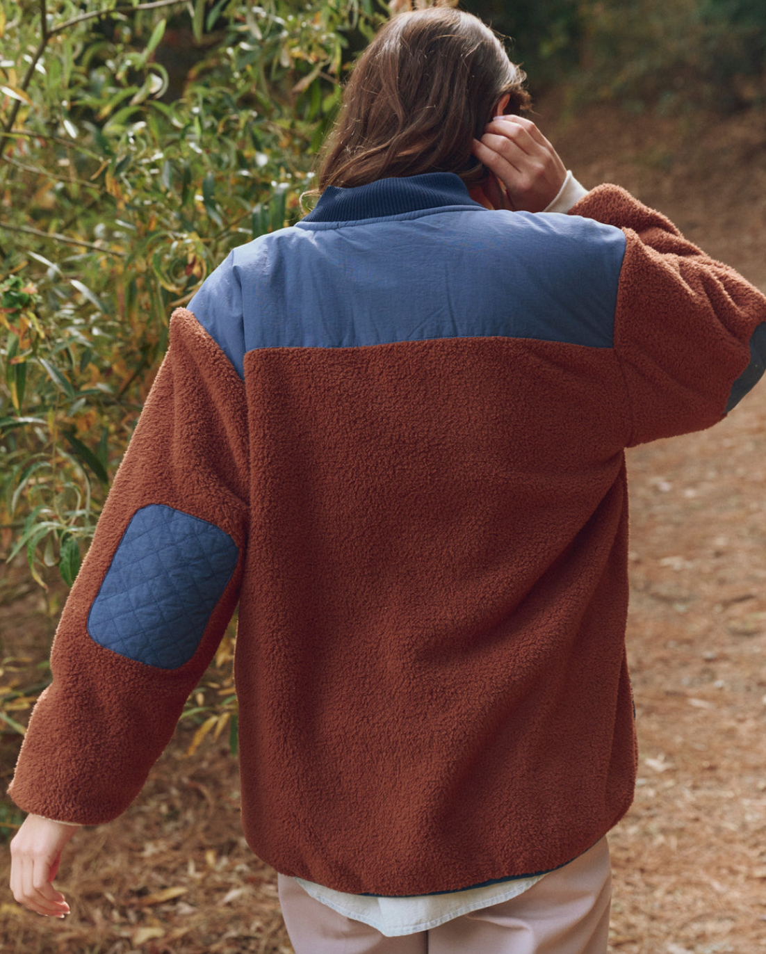 The plush tundra jacket chocolate and navy