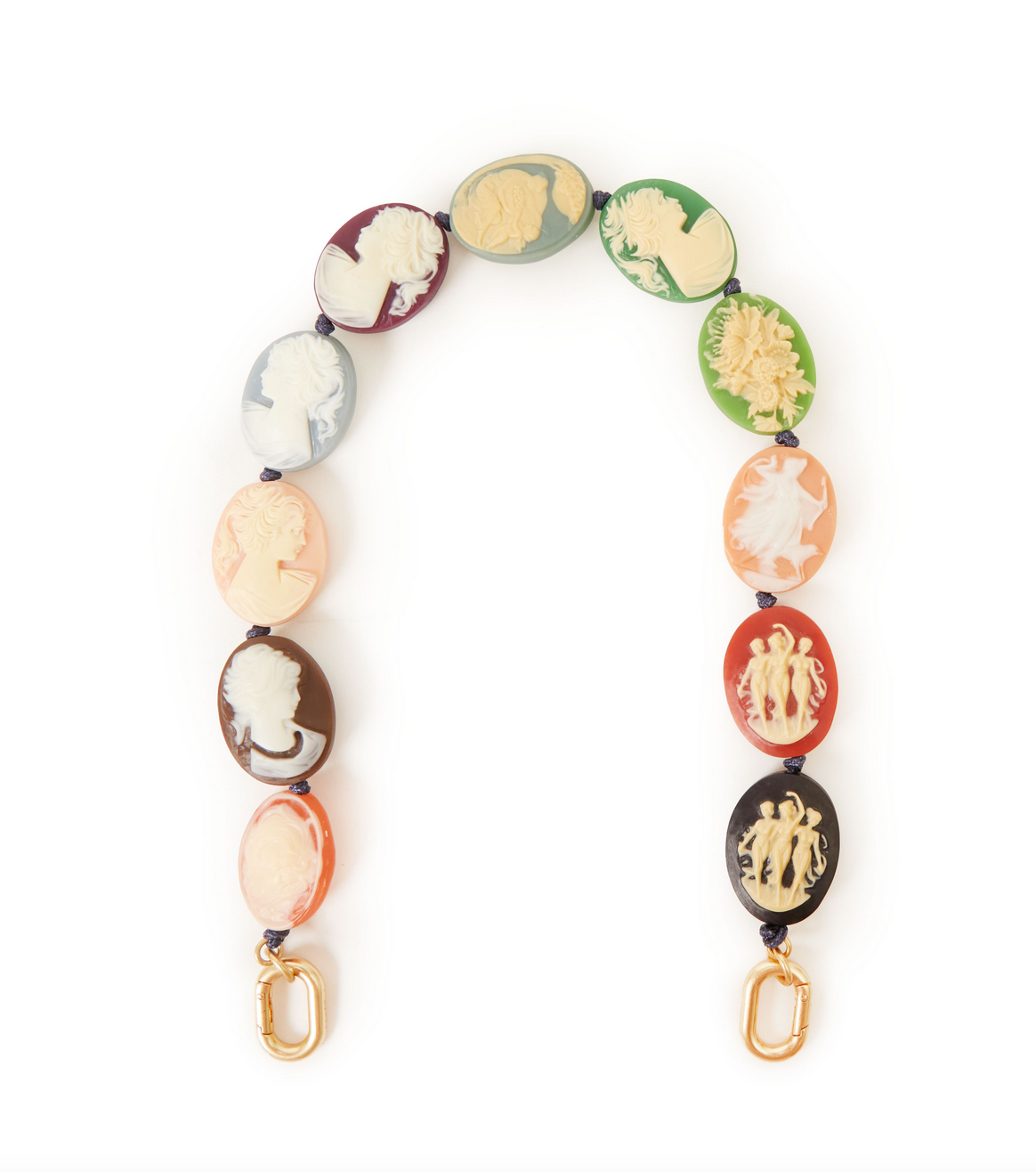 Lune in currant with cameo shortie strap