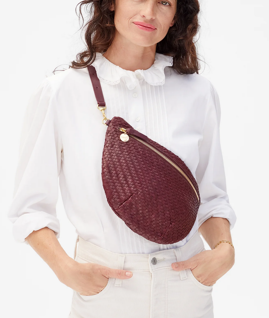 grande fanny cassis woven zig-zag