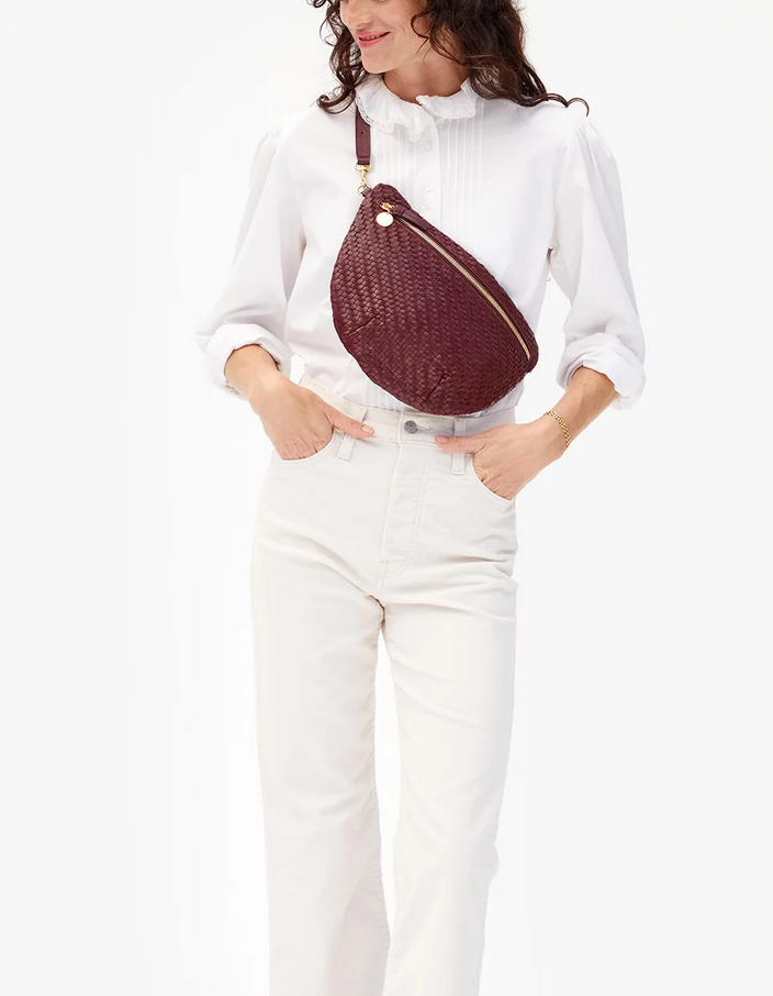 grande fanny cassis woven zig-zag