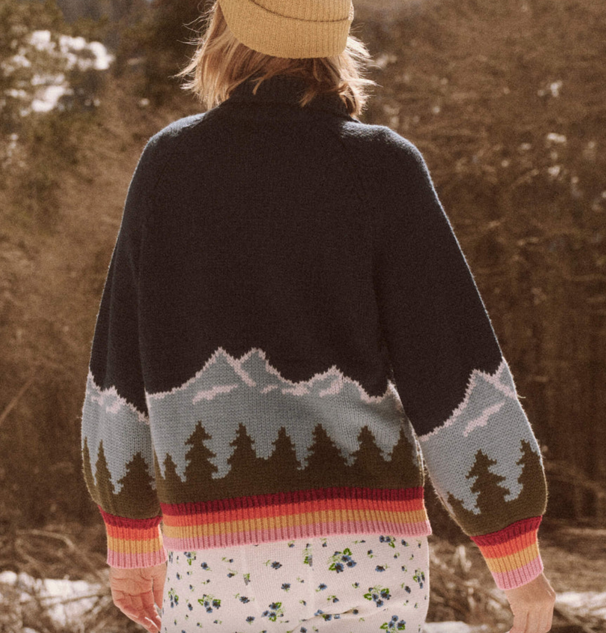The vista full-zip sweater evergreen