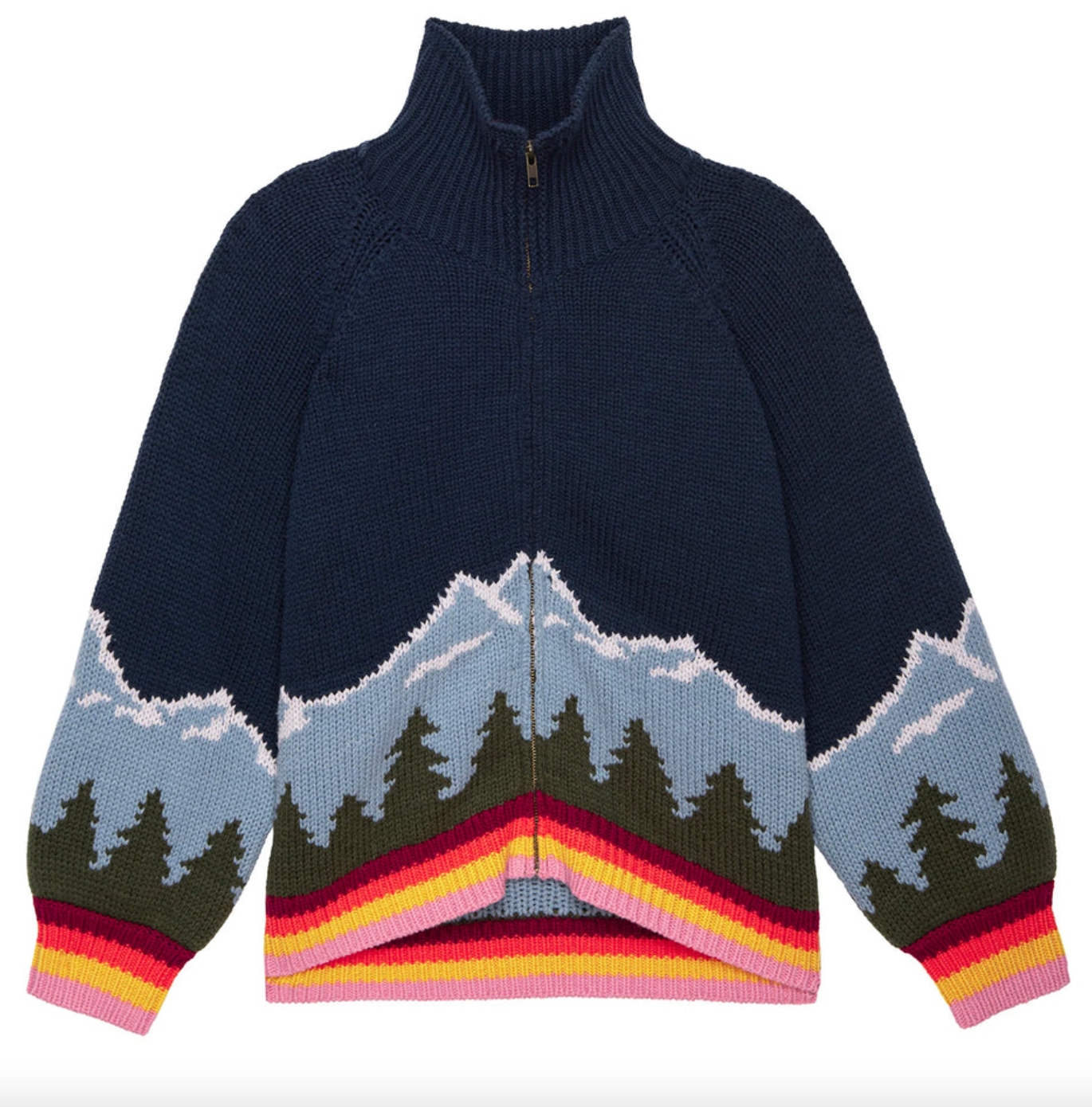 The vista full-zip sweater evergreen