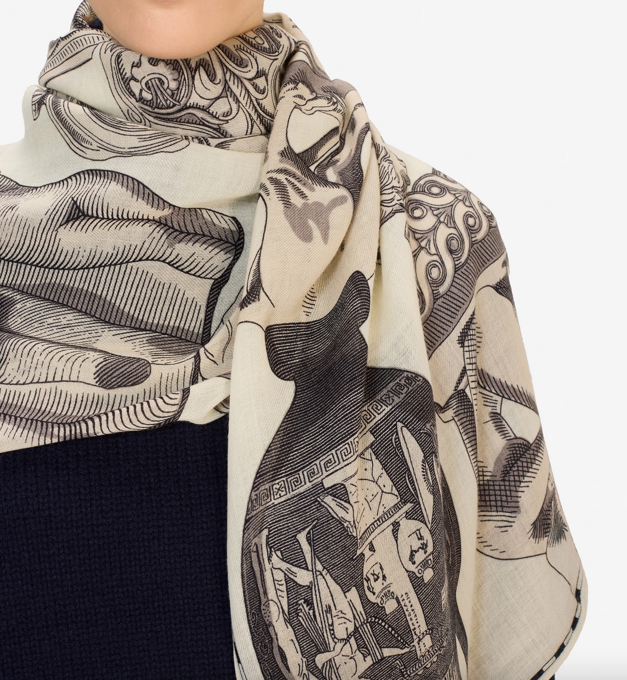 scarf 80 archives white