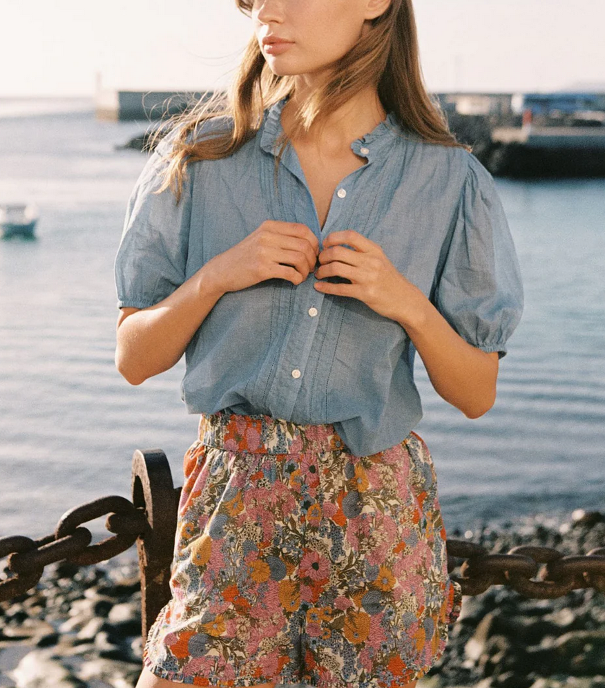 mira blouse brisa houndstooth