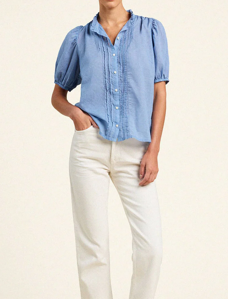 mira blouse brisa houndstooth