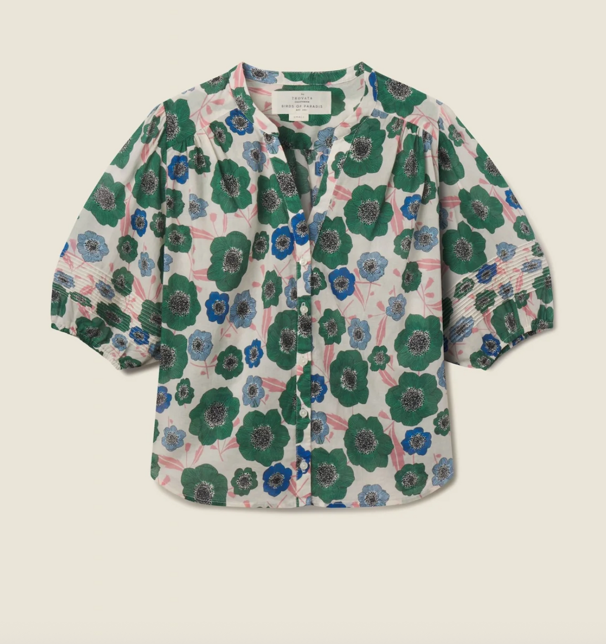 loren blouse green house bloom