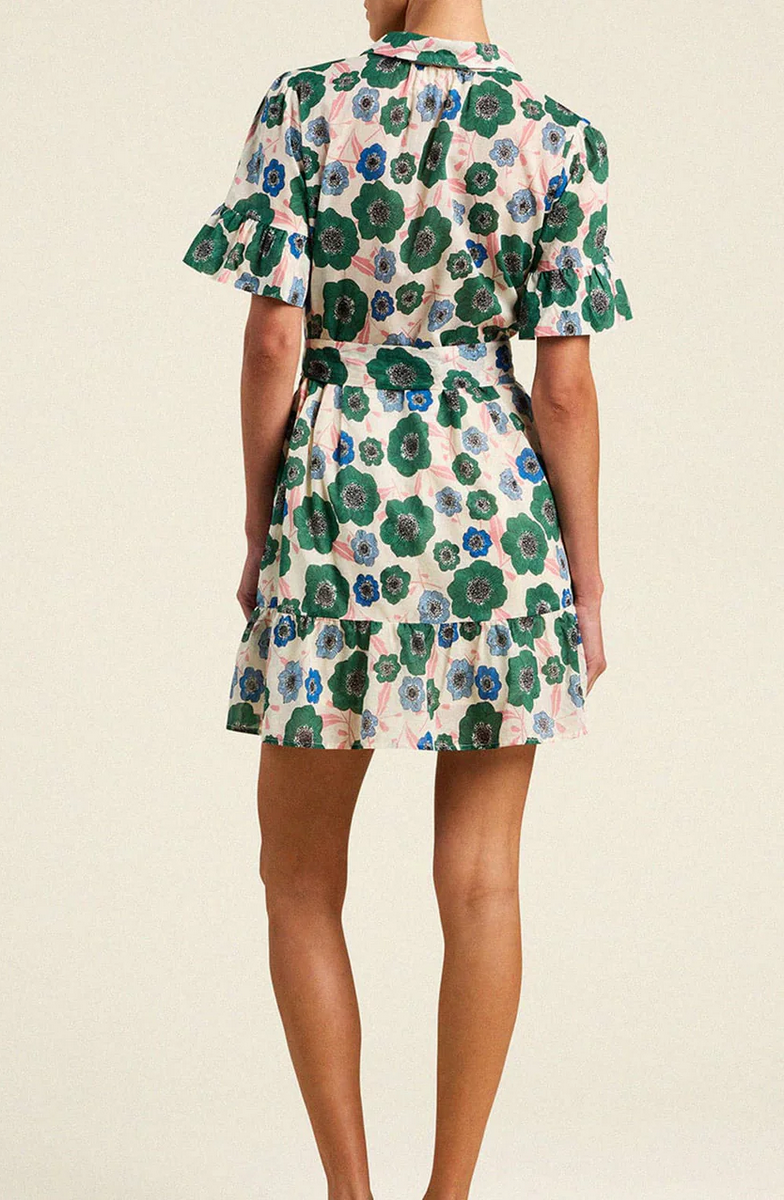 martinique dress in green house bloom