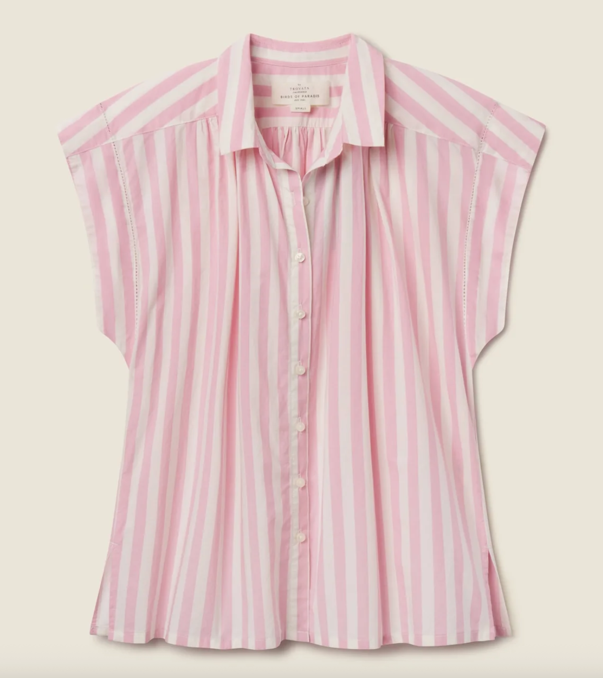 Della shirt pink stripe