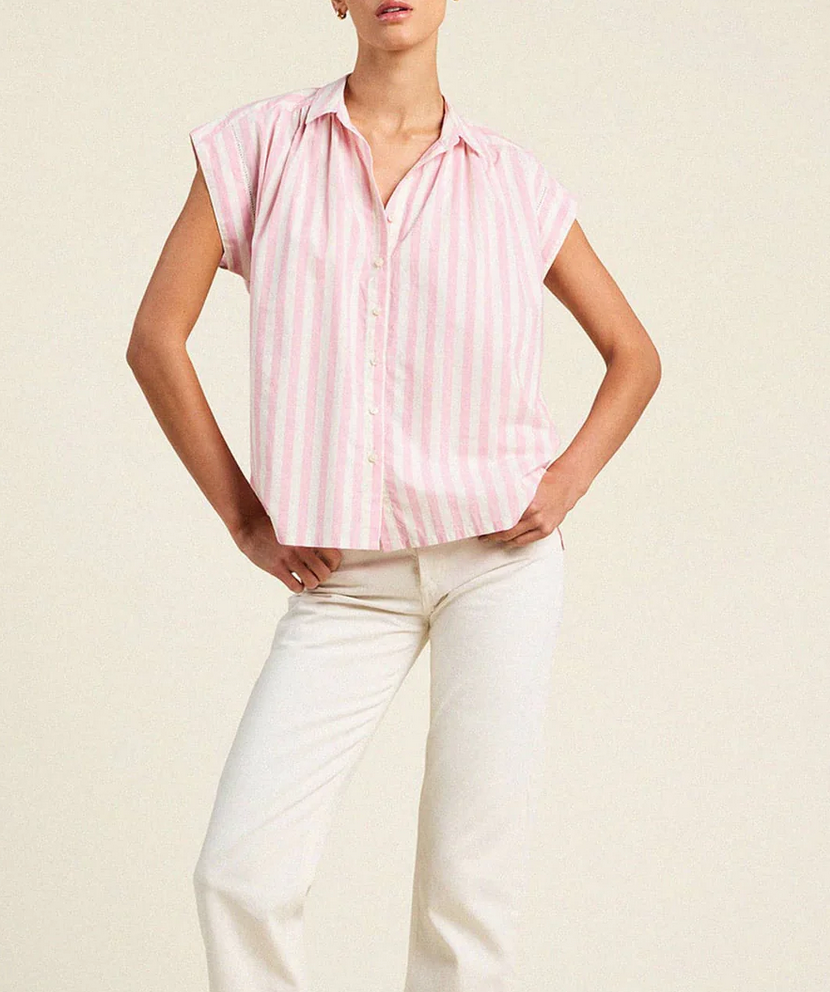 Della shirt pink stripe
