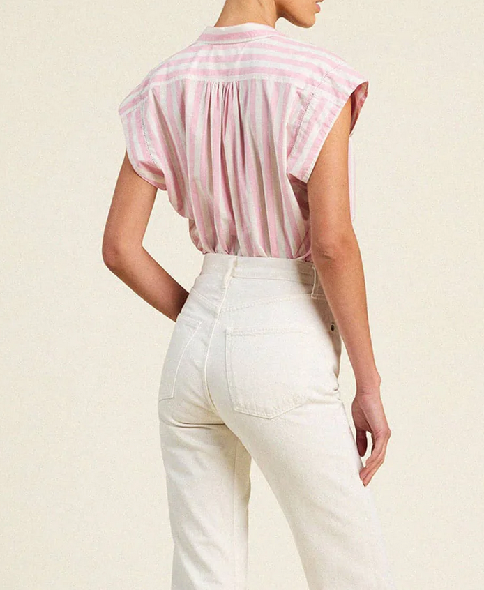 Della shirt pink stripe