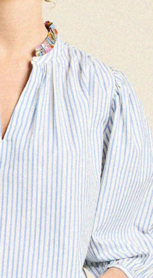 orly blouse seaside stripe