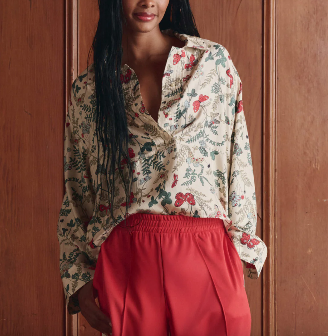 the meadow henley top floating butterfly