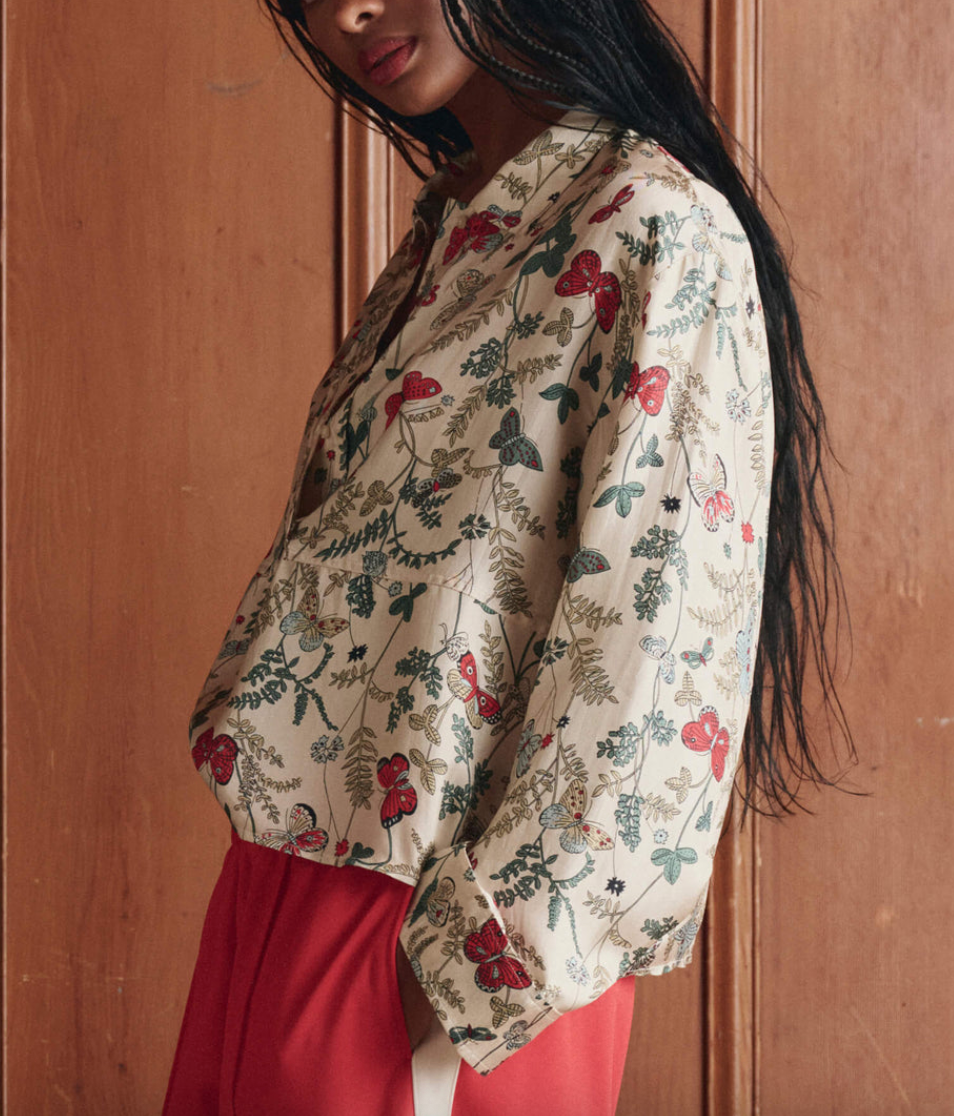 the meadow henley top floating butterfly