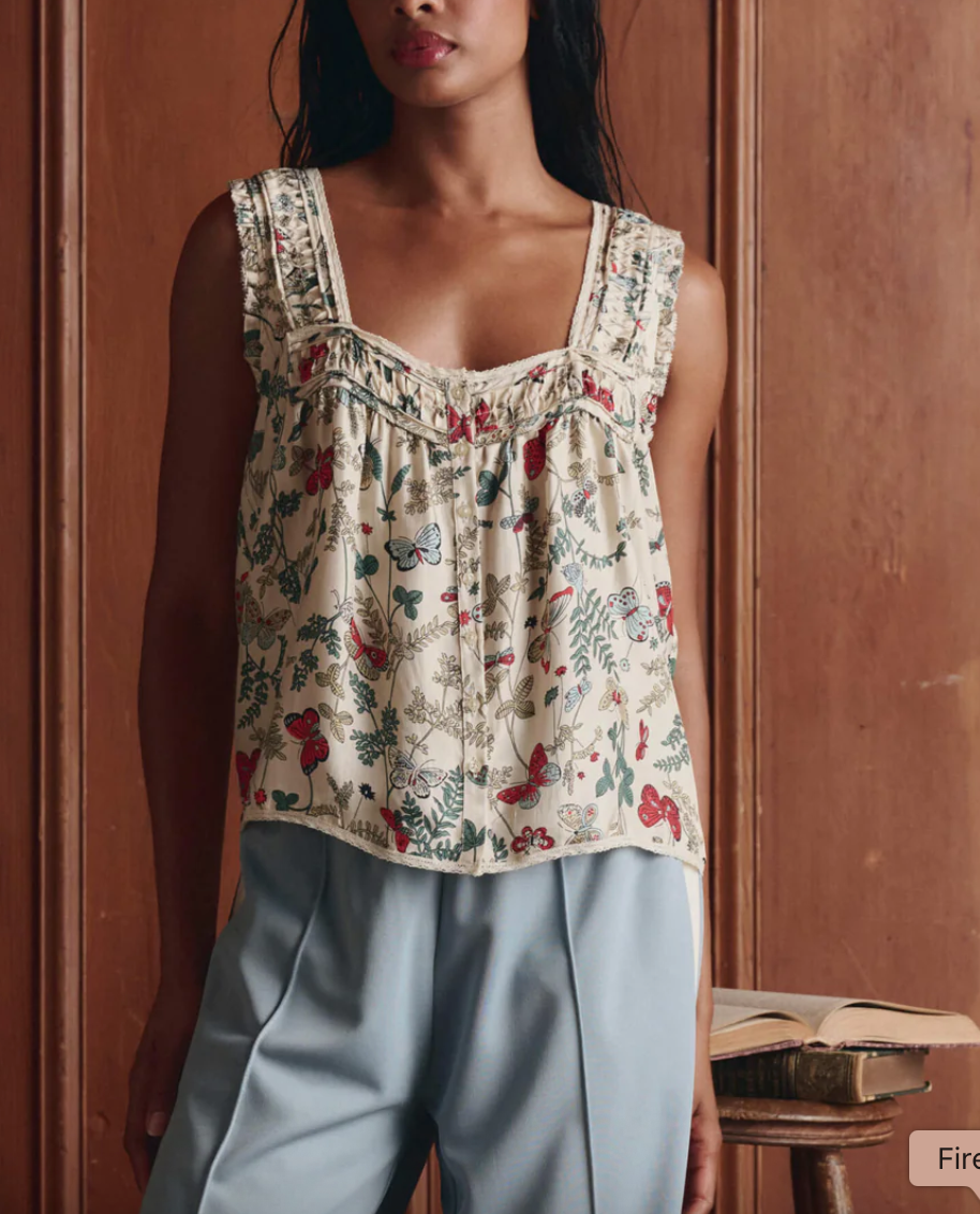 the victorian pleat tank floating butterfly