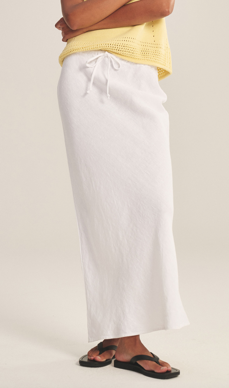 beka heavy linen skirt white