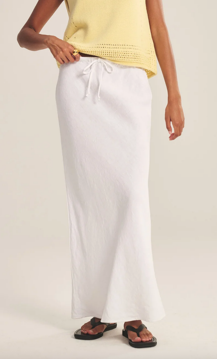 beka heavy linen skirt white