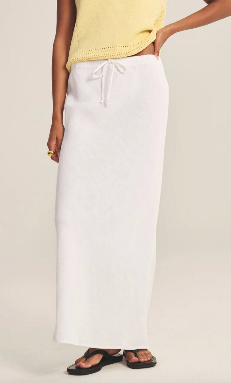 beka heavy linen skirt white