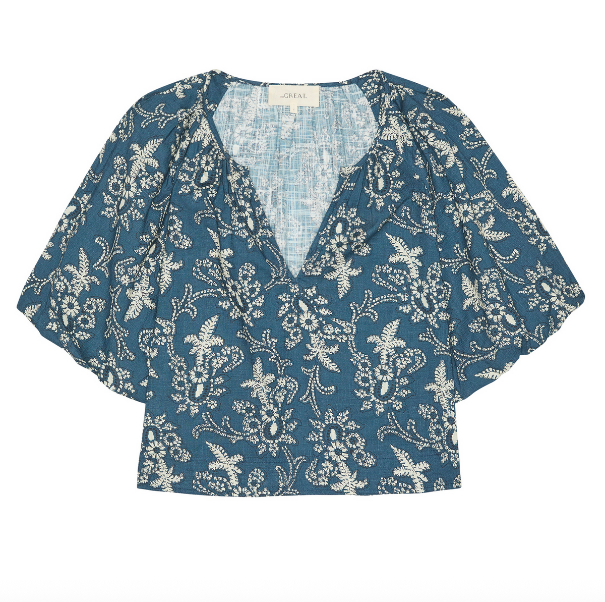 the blythe top indigo bandana
