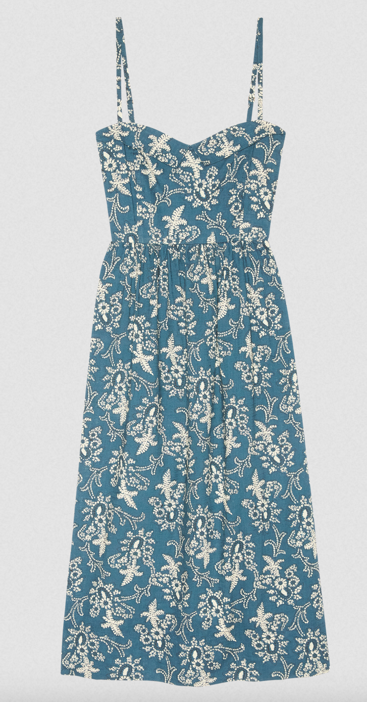 the verse dress indigo bandana