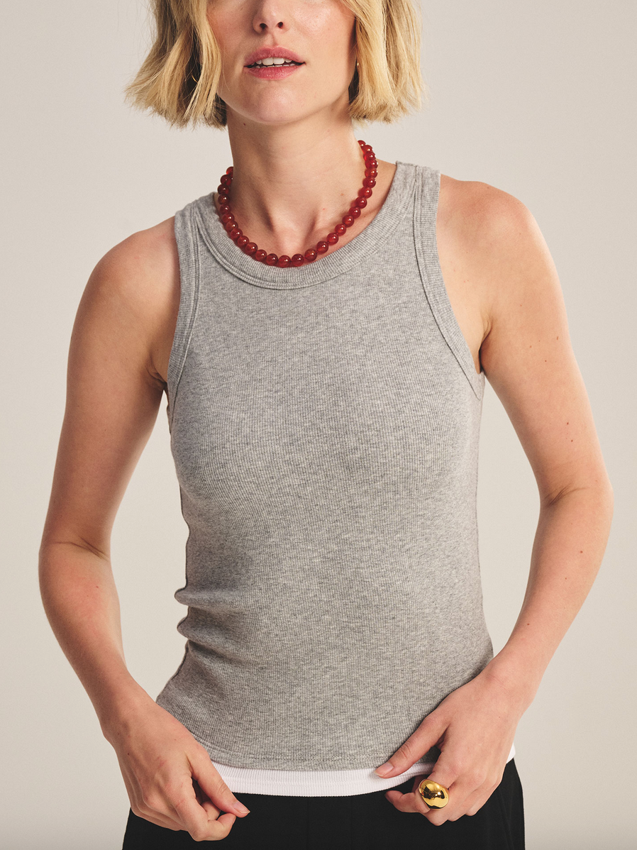 Orion tank heather grey / white