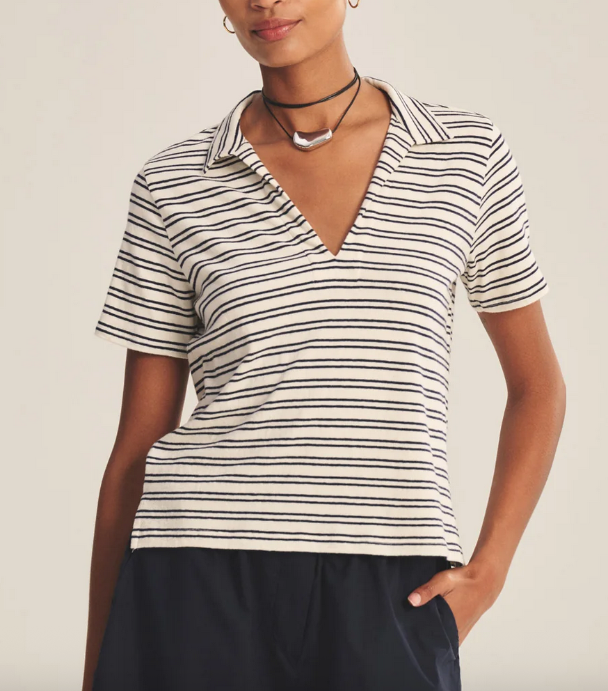 perrin polo natural navy