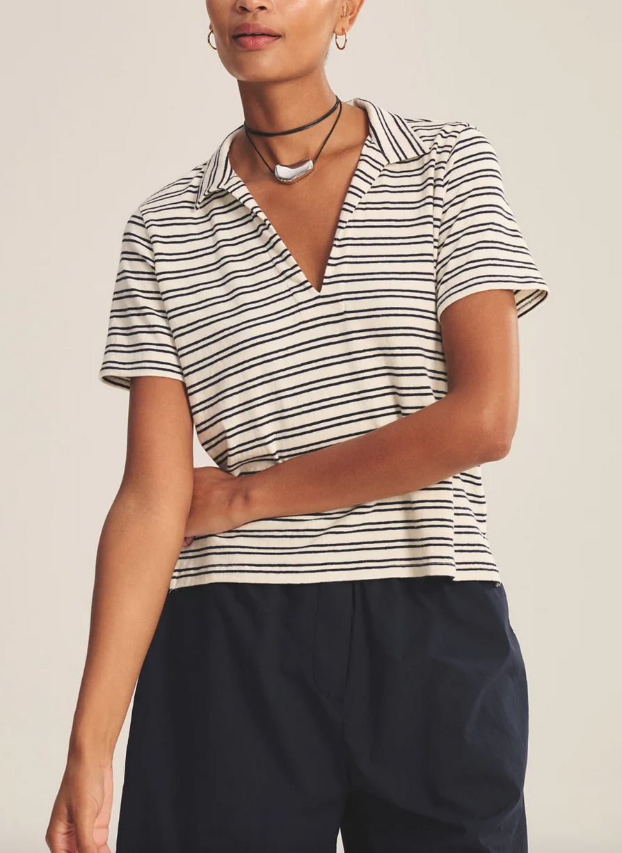 perrin polo natural navy