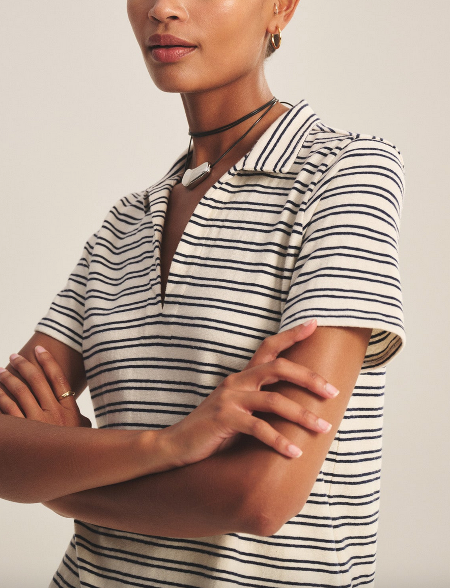 perrin polo natural navy