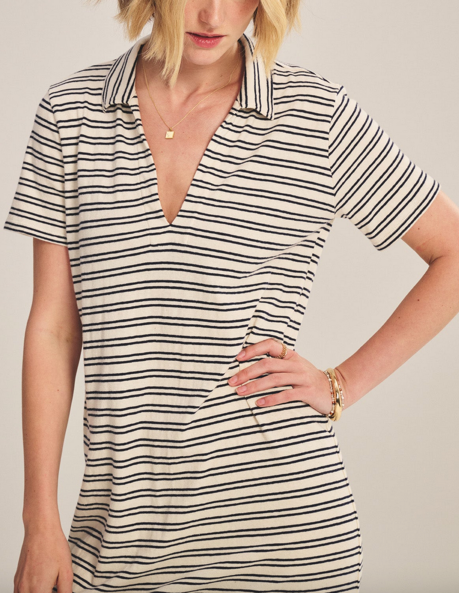 Corin dress natural navy
