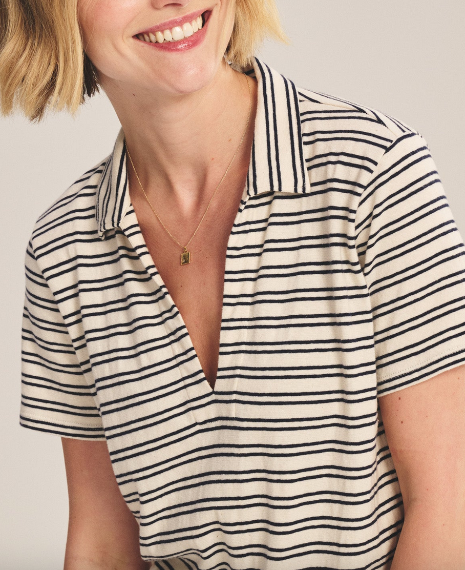 Corin dress natural navy