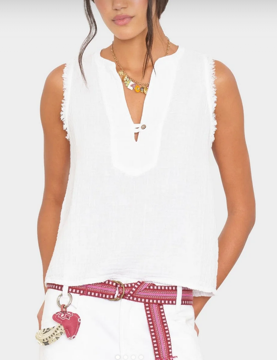 white portia top