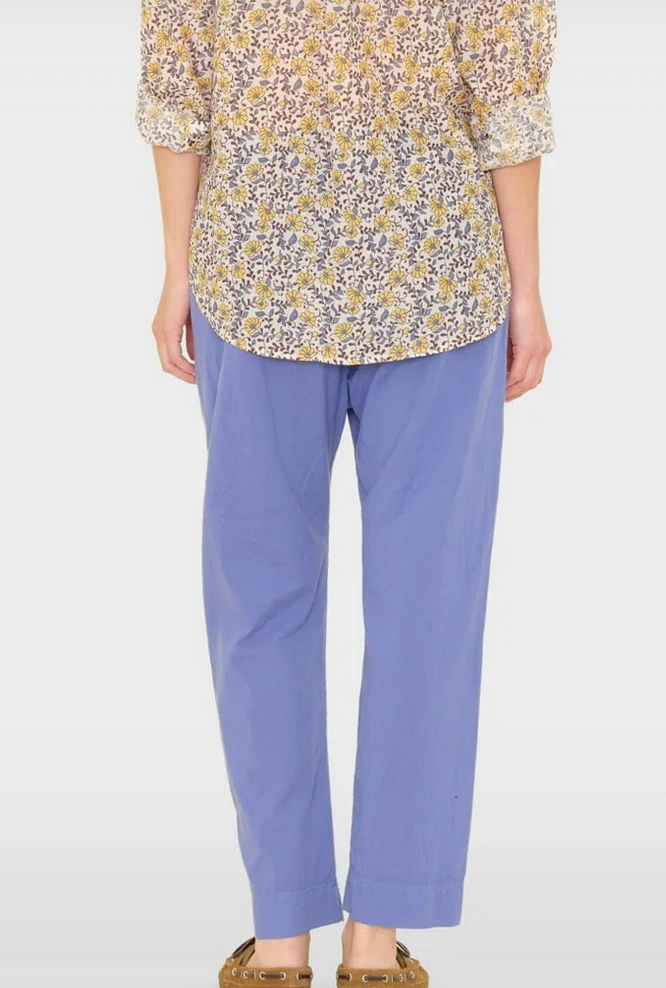 star blue white draper pant