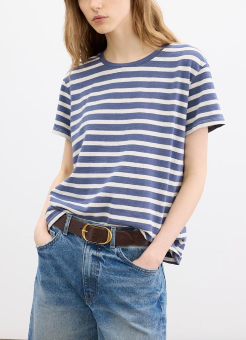 brady tee french blue off white