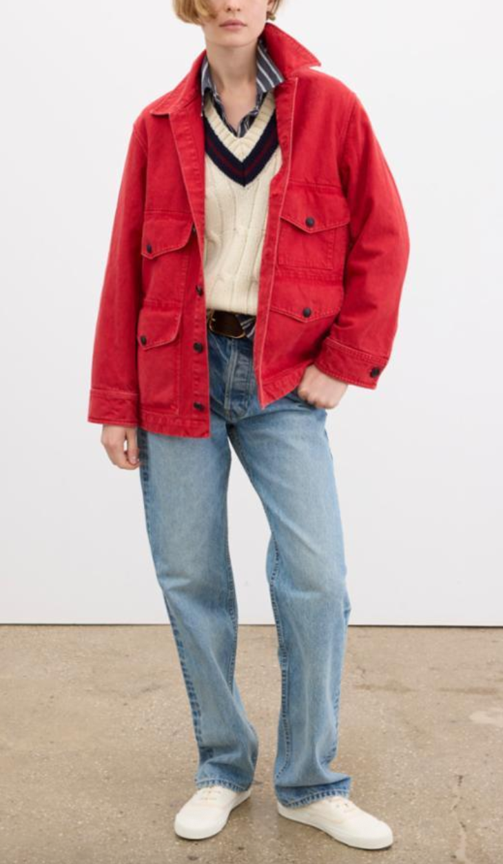 leroy cotton jacket scarlet