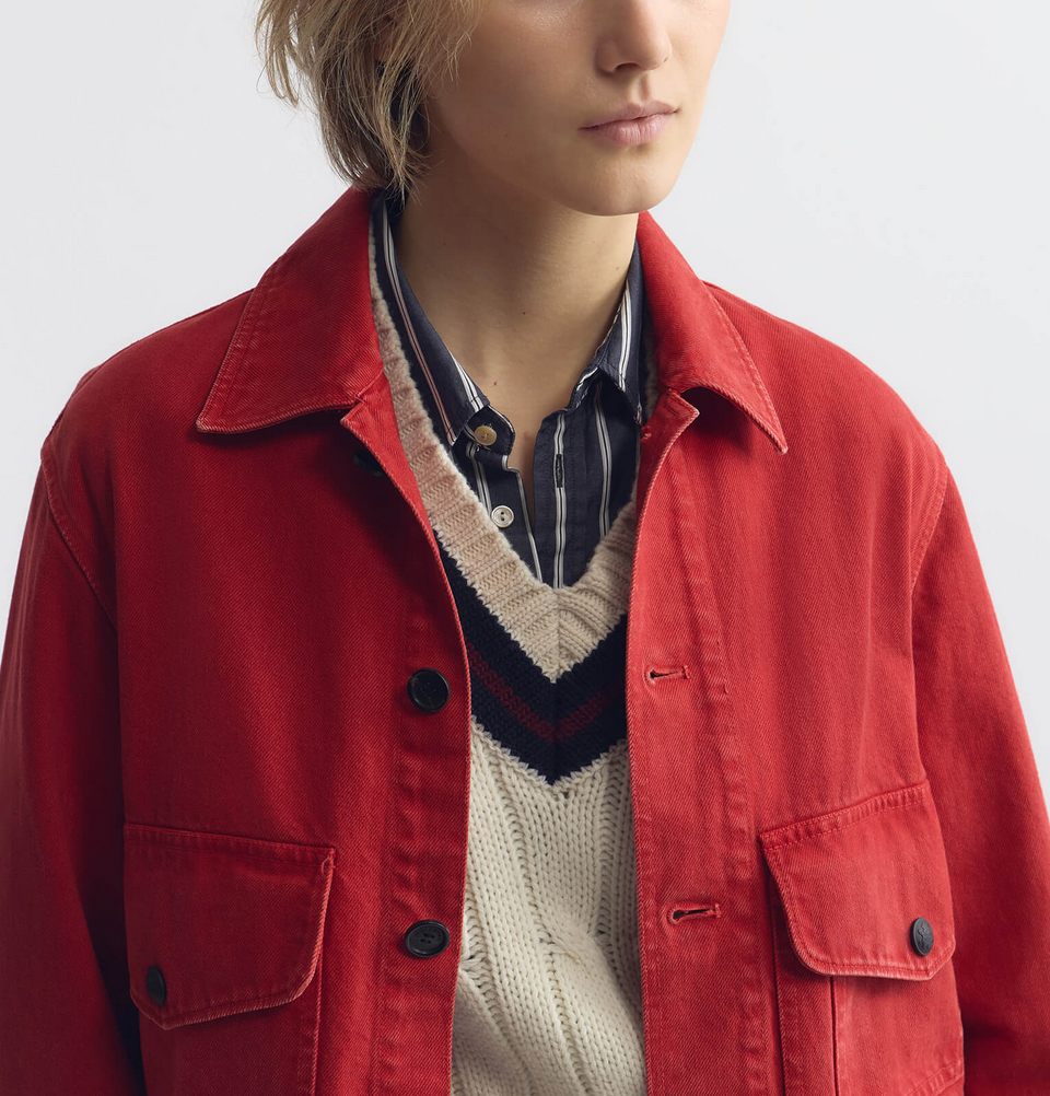 leroy cotton jacket scarlet