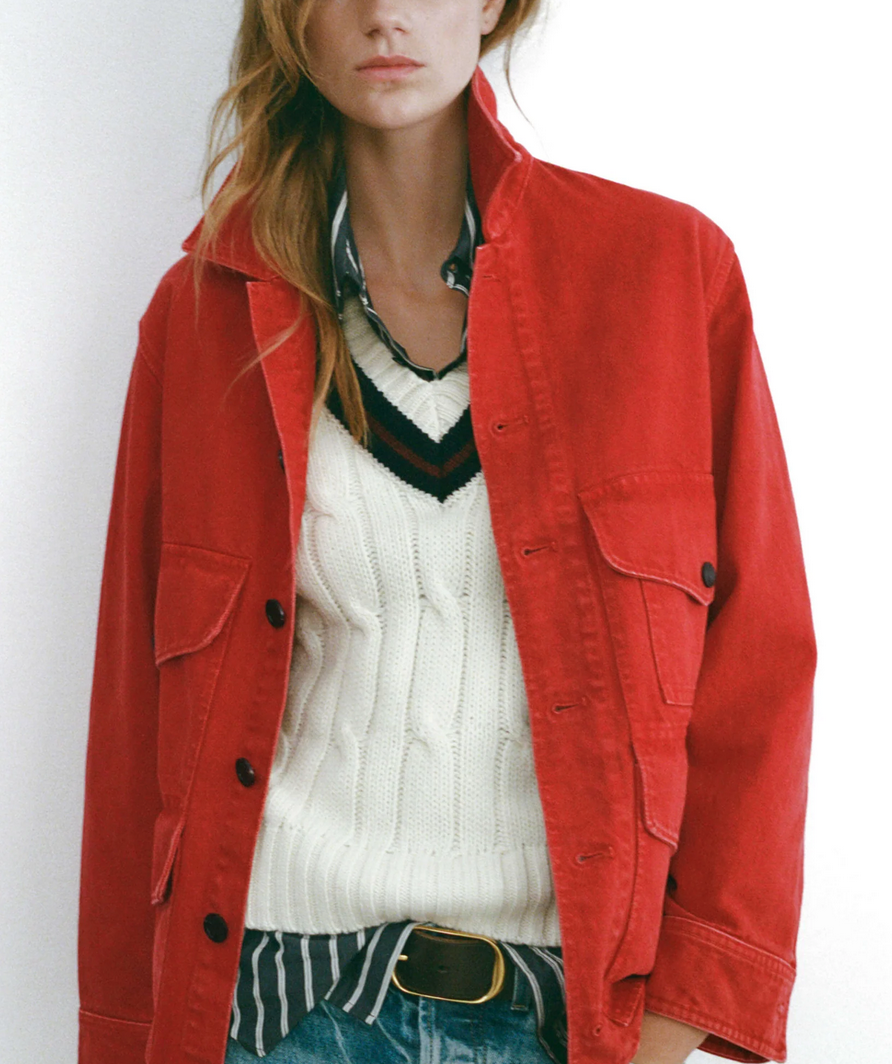 leroy cotton jacket scarlet
