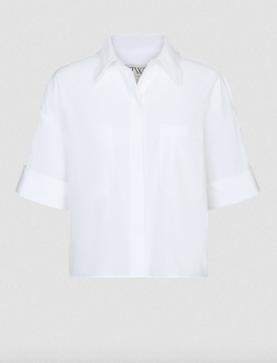 my newest mistake shirt in cotton shirting white