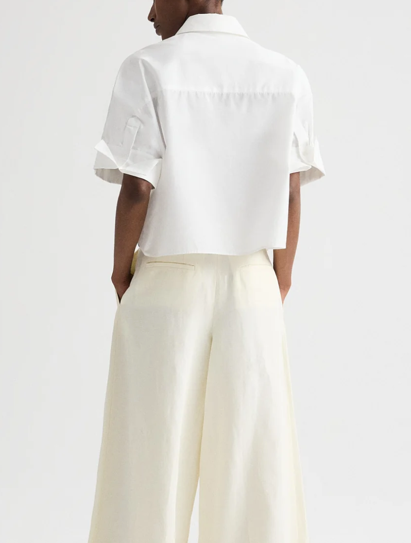 my newest mistake shirt in cotton shirting white