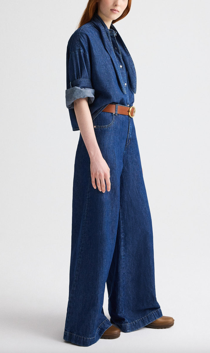 dark stone dillon jean in cotton linen denim