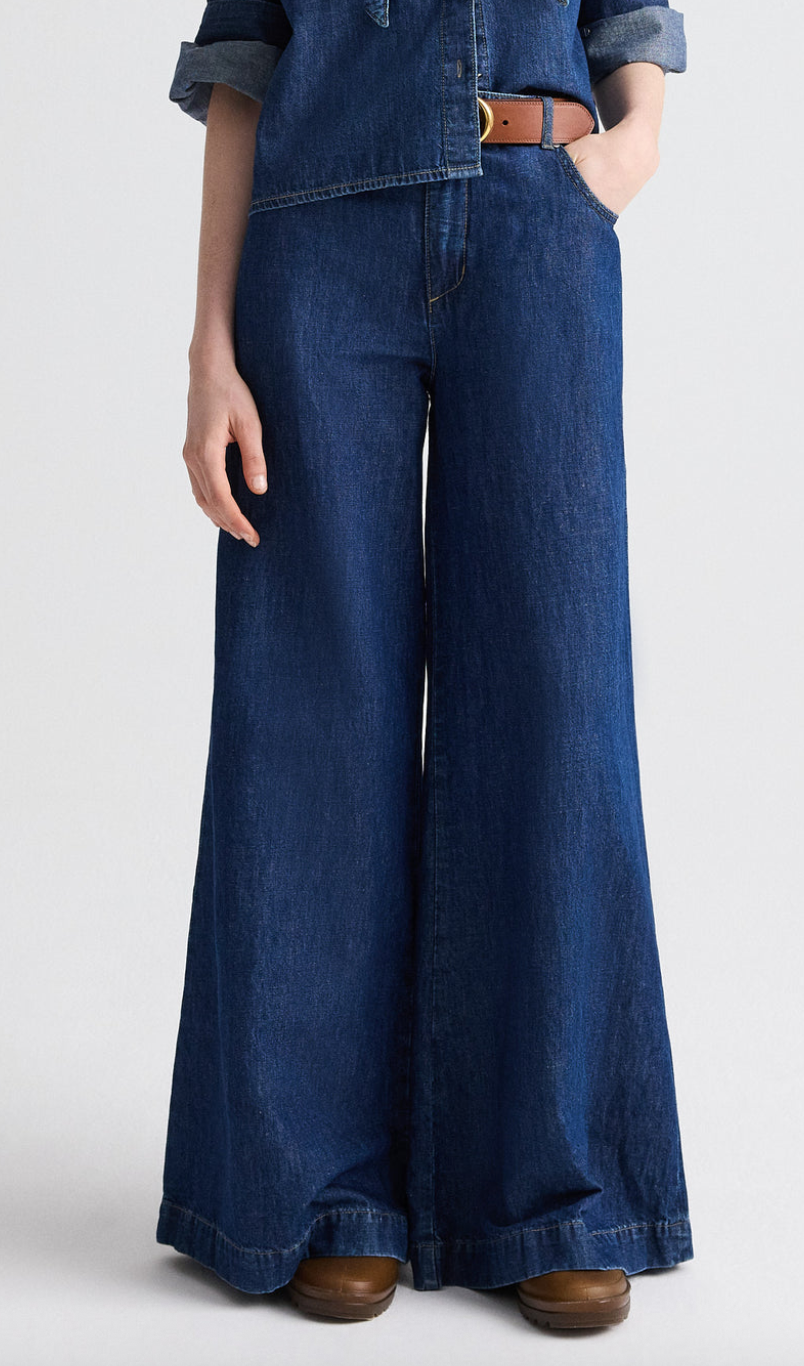 dark stone dillon jean in cotton linen denim