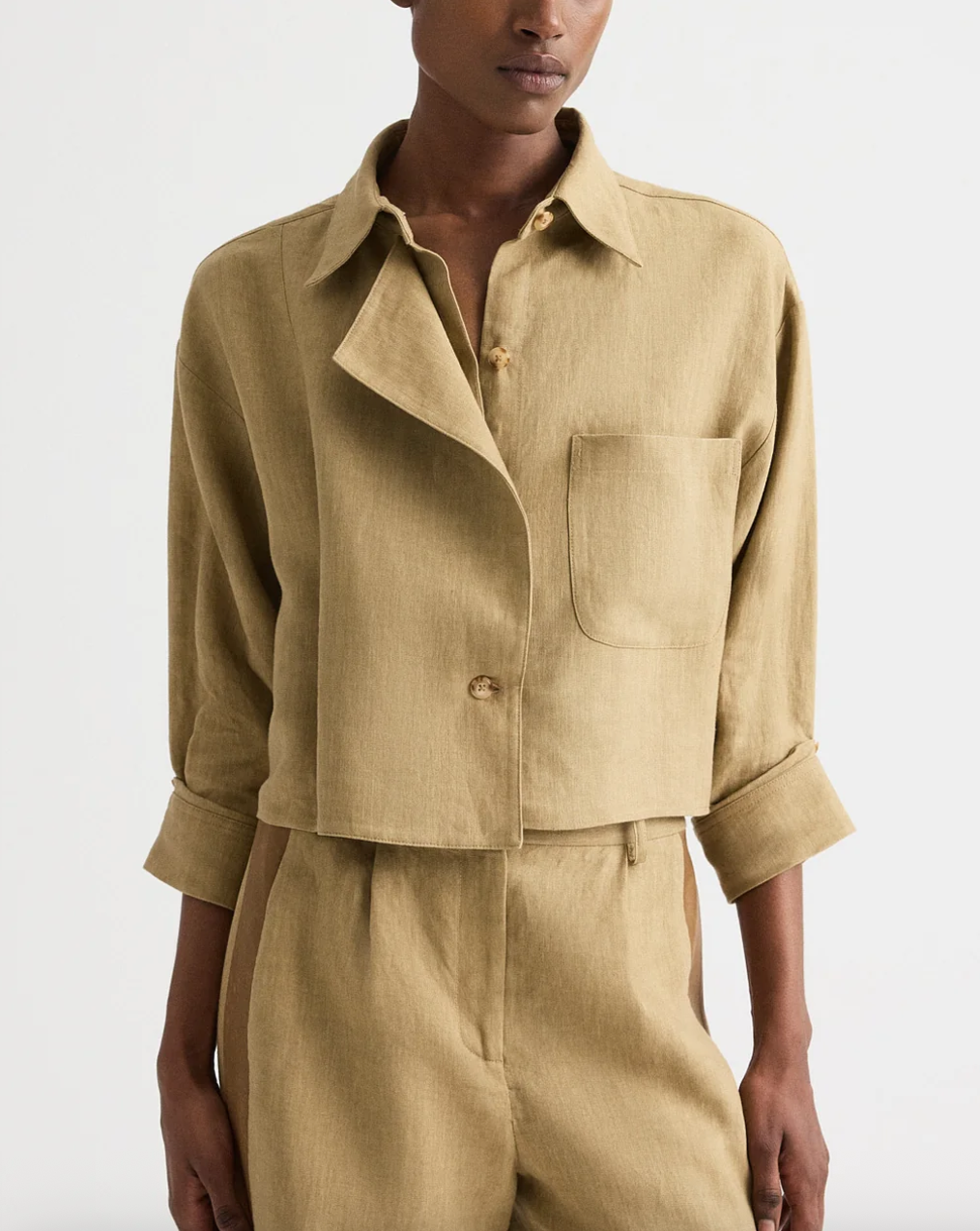 kelp next chapter top in washed linen