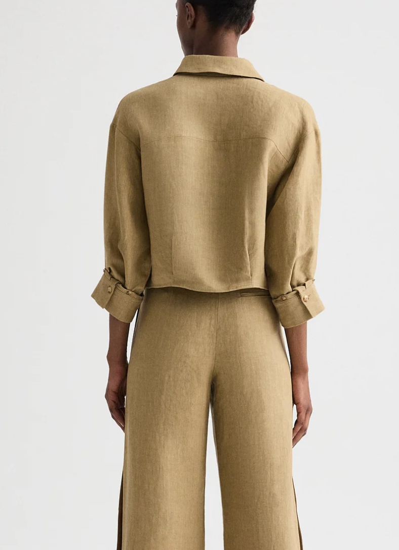 kelp next chapter top in washed linen