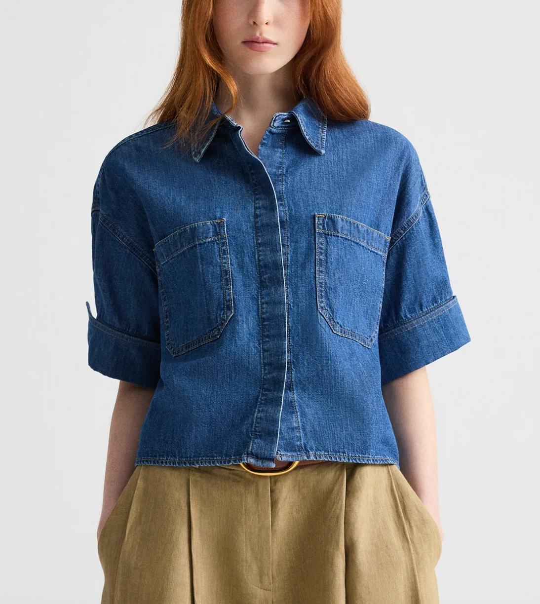 Paris my newest mistake shirt in denim shirting