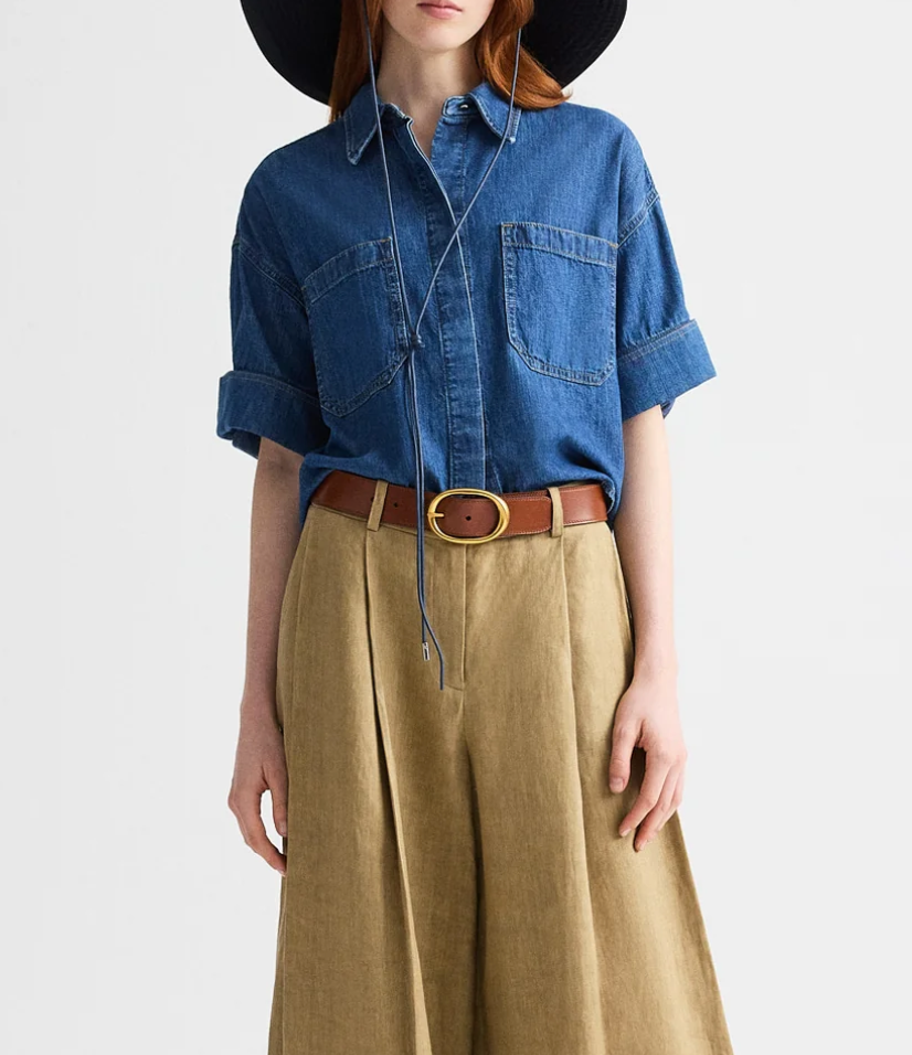 Paris my newest mistake shirt in denim shirting