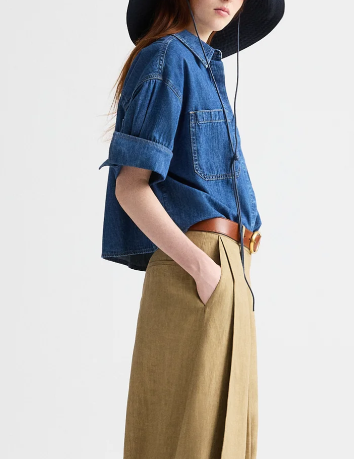 Paris my newest mistake shirt in denim shirting