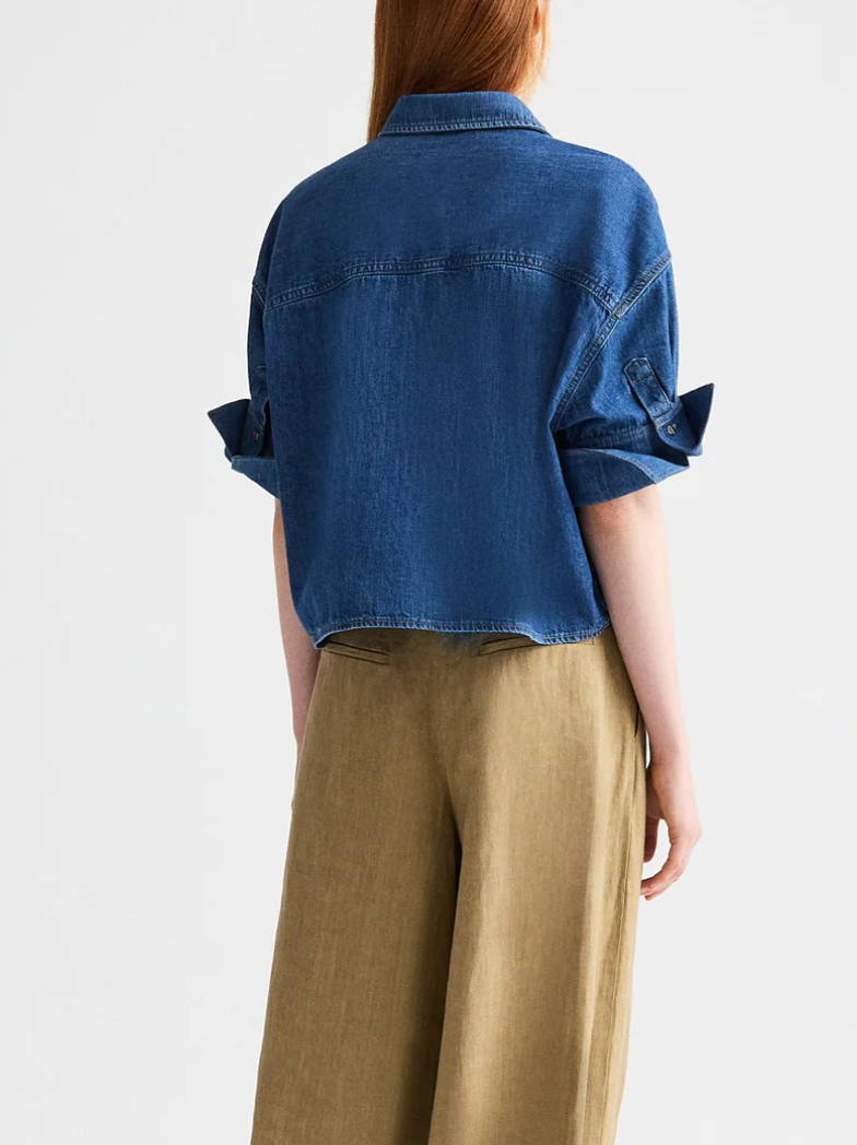 Paris my newest mistake shirt in denim shirting