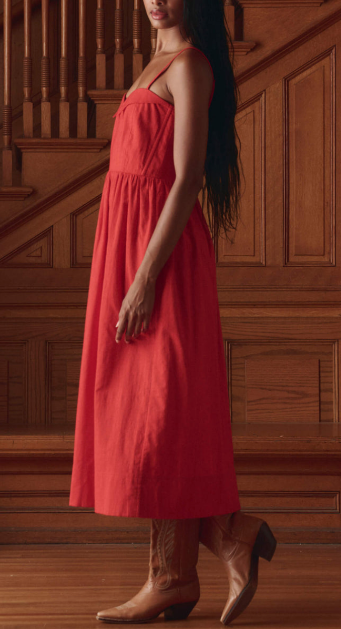 the verse dress hot red