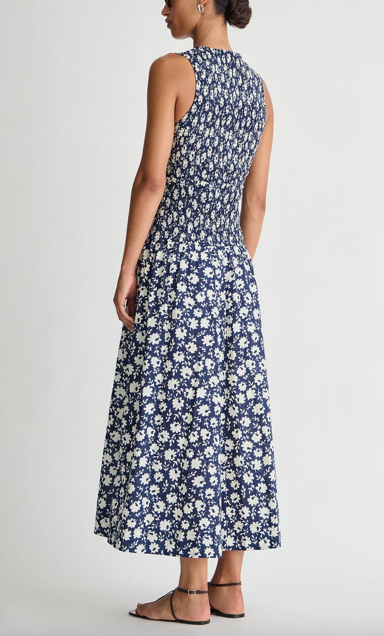 siempre tank maxi navy floral stamp