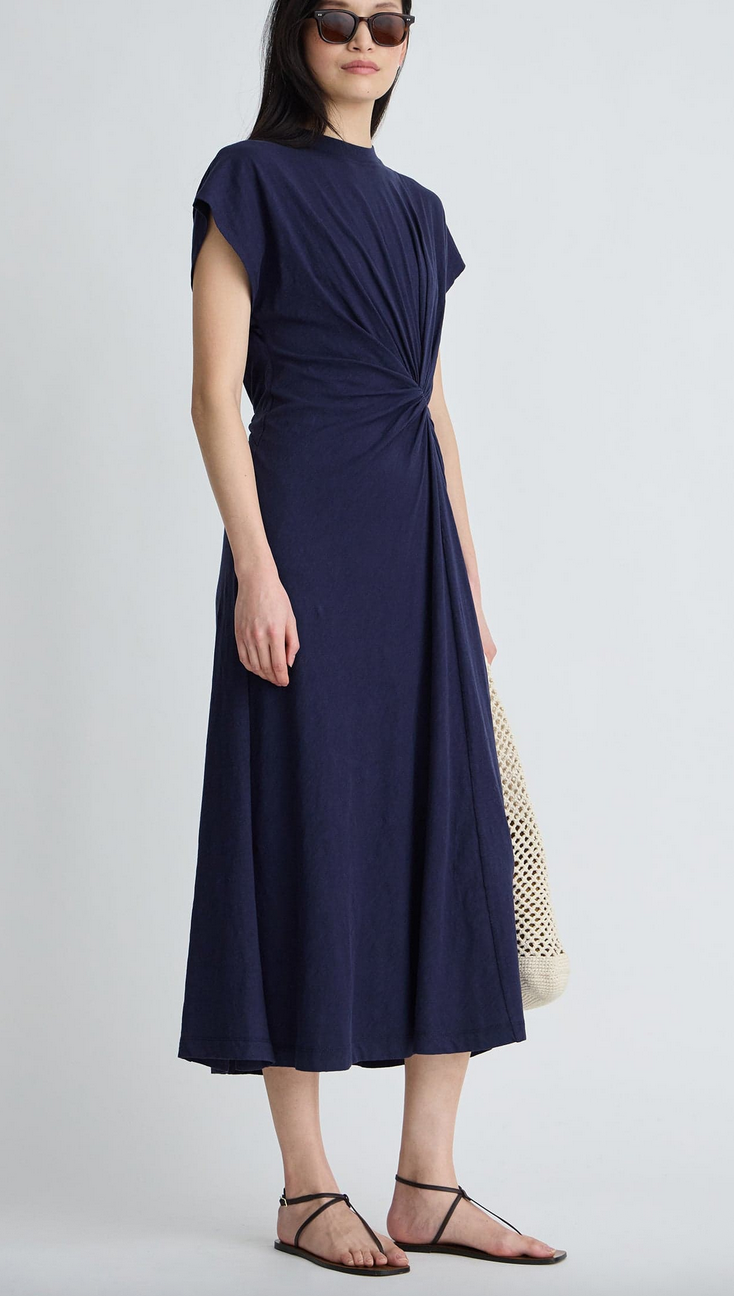 volta twist dress navy