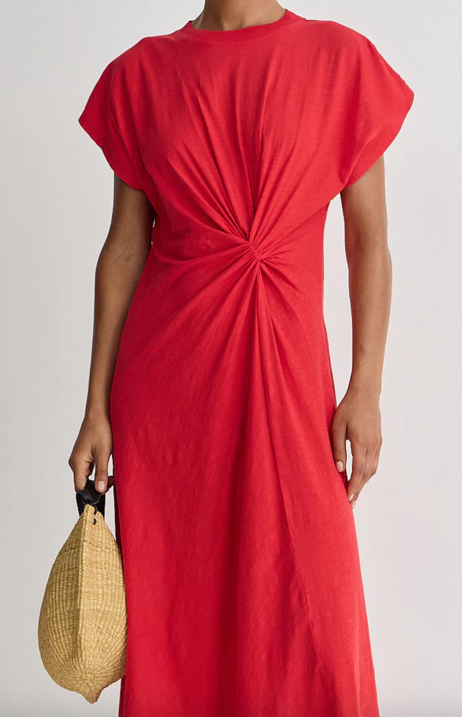 volta twist dress samba red