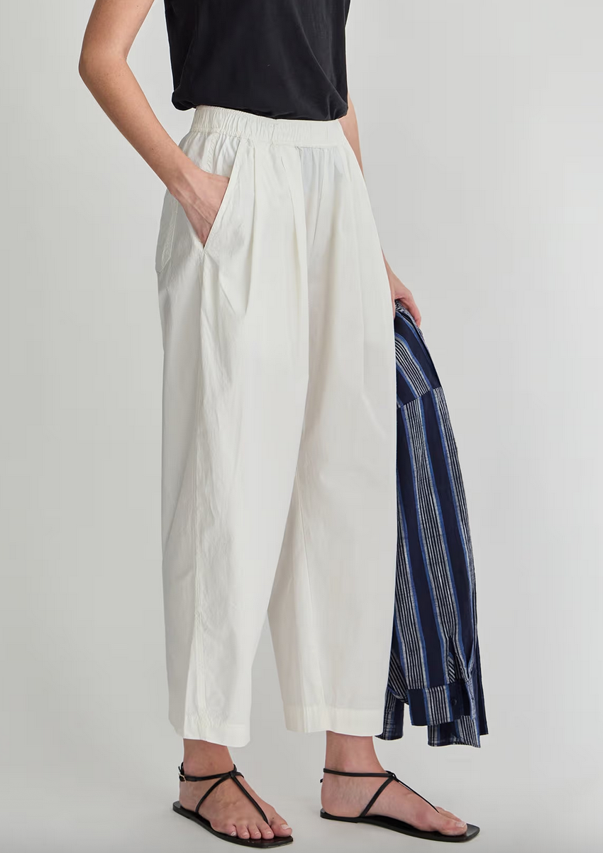 spa pleat pant cream